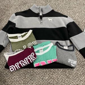 Pink Pullover and Shirts